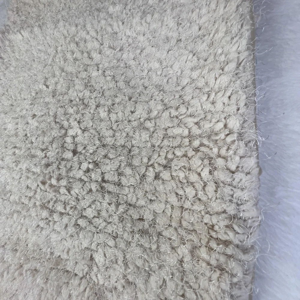 Beige Plush Seat Cushion Rectangle Non-Standard Size‎ Indoor Living Room Decor